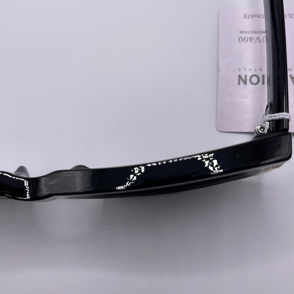 chunky Black Gold Accent Fashion Sunglasses - Picture 3 of 9
